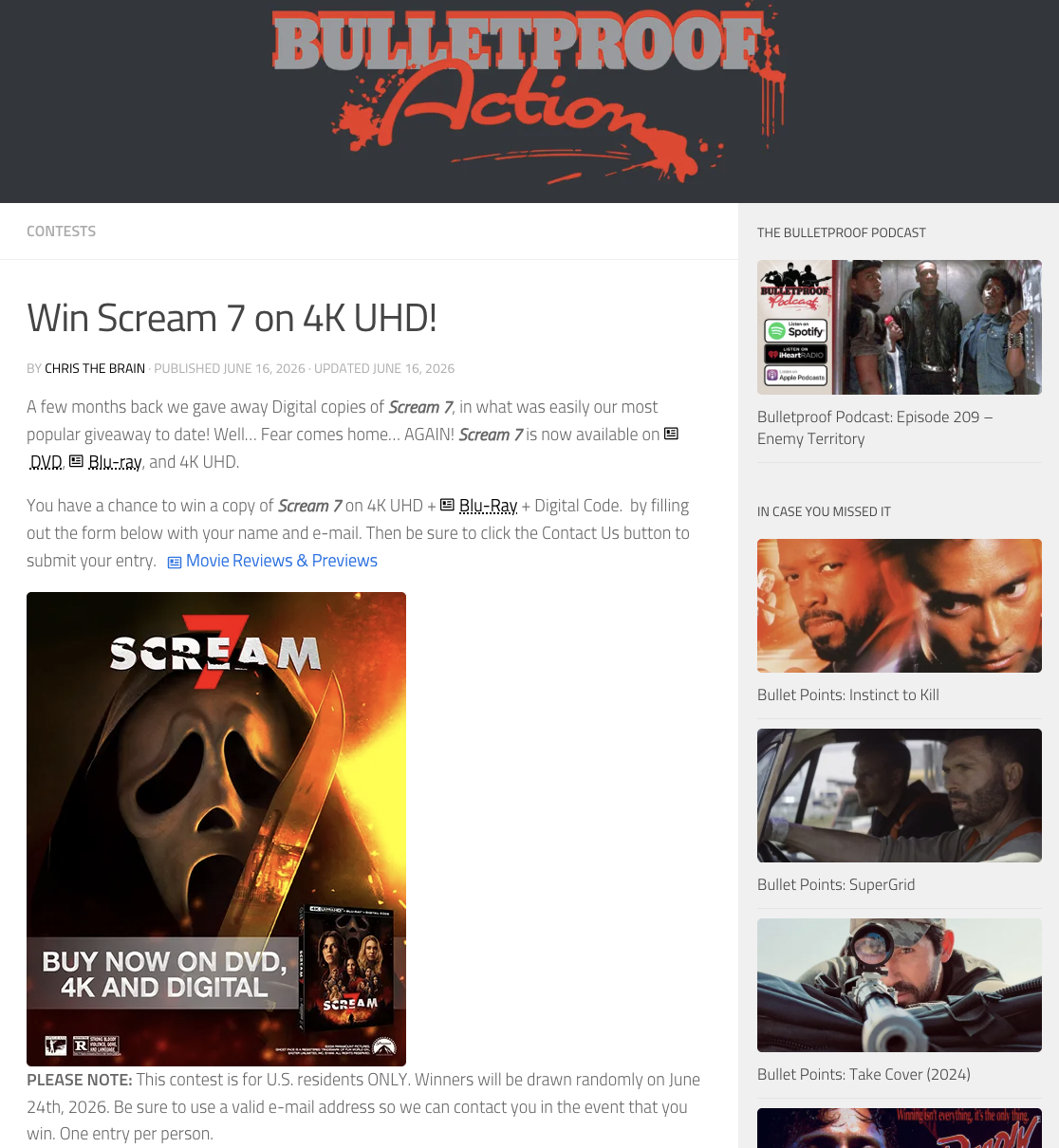 Bulletproof Action - Web Post